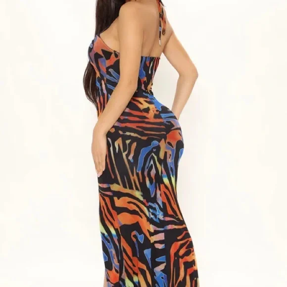 Heat It Up Mesh Maxi Dress - Multi Color - Picture 2 of 2